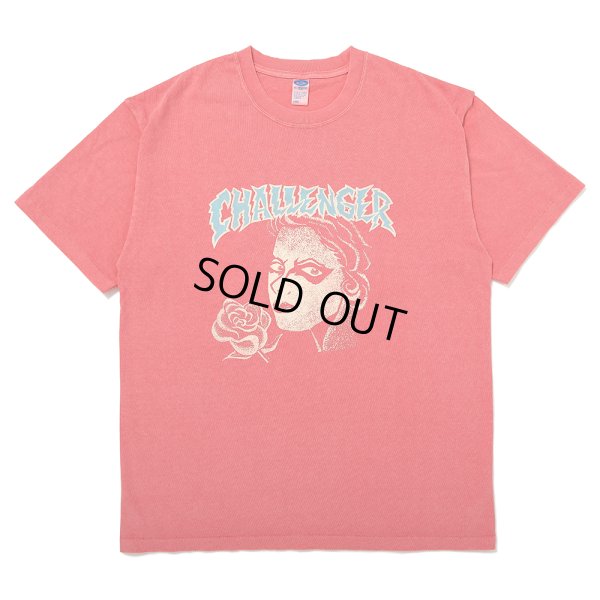 画像1: CHALLENGER/PUNK GIRL TEE（LT CHERRY）［ピグメント染めプリントT-25春夏］