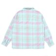 画像2: CHALLENGER/PLAID ZIP UP SHIRT（MINT）［チェックジップアップシャツ-25春夏］ (2)