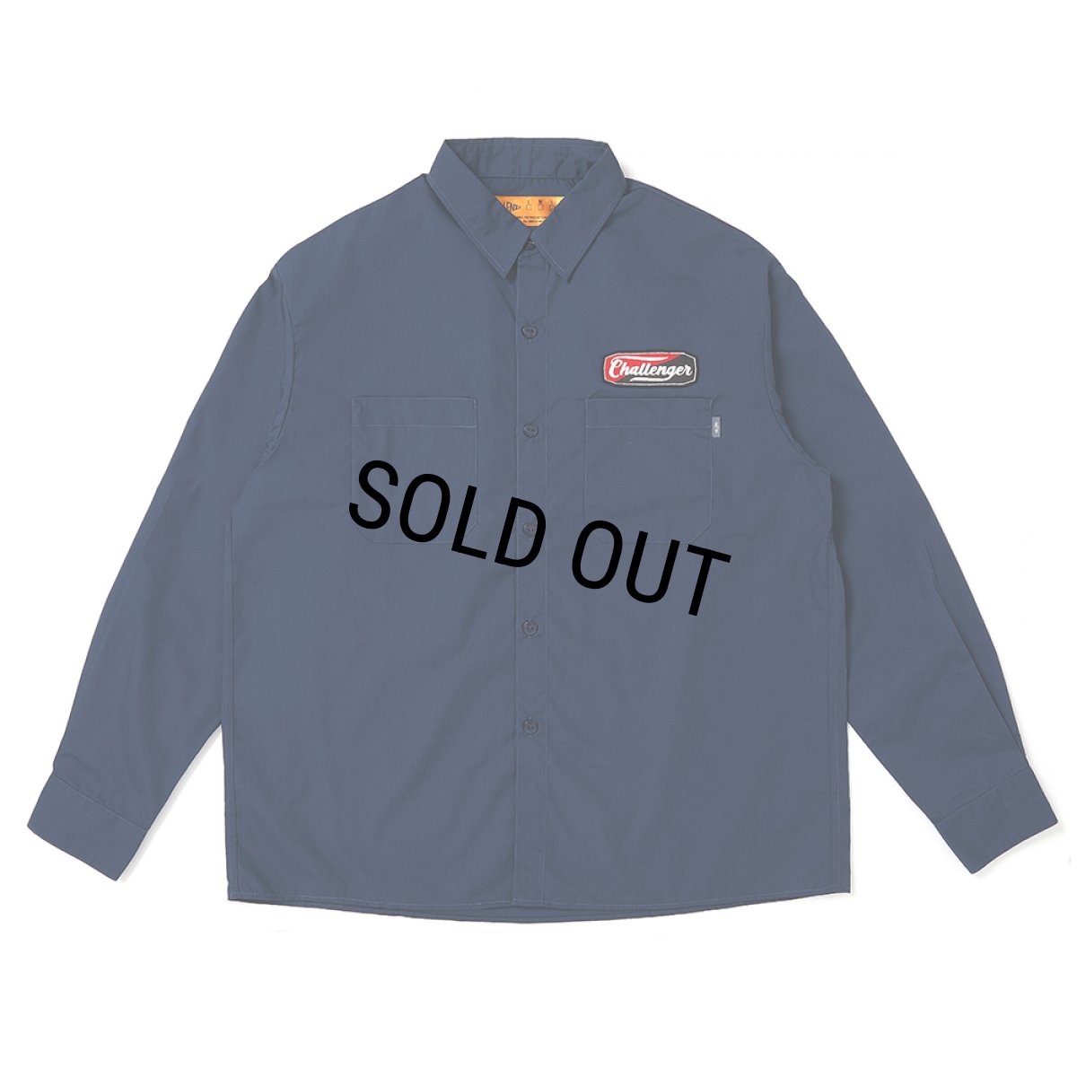 画像1: CHALLENGER/L/S PATCHED WORK SHIRT（NAVY）［パッチドワークシャツ-25春夏］ (1)