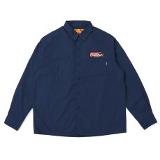 画像1: CHALLENGER/L/S PATCHED WORK SHIRT（NAVY）［パッチドワークシャツ-25春夏］ (1)