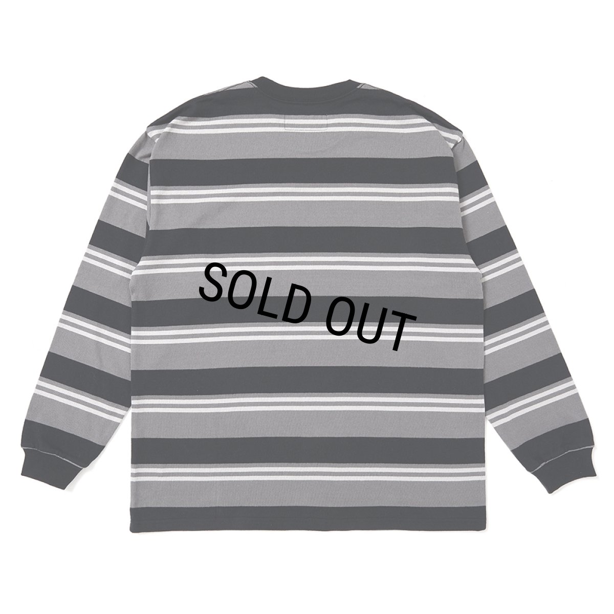 画像2: CHALLENGER/L/S BORDER TEE（GRAY/BLACK）［ボーダー長袖T-25春夏］ (2)