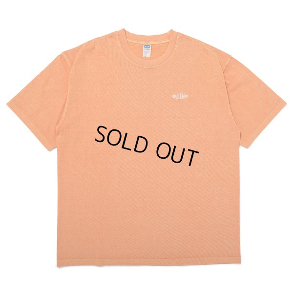 画像1: CHALLENGER/PIGMENT LOGO TEE（LT ORANGE）［ピグメント染め刺繍T-25春夏］