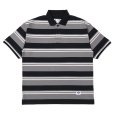 画像1: CHALLENGER/S/S BORDER POLO（GRAY/BLACK）［ボーダーポロ-25春夏］ (1)