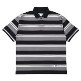 CHALLENGER/S/S BORDER POLO（GRAY/BLACK）［ボーダーポロ-25春夏］
