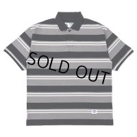 CHALLENGER/S/S BORDER POLO（GRAY/BLACK）［ボーダーポロ-25春夏］