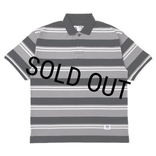 CHALLENGER/S/S BORDER POLO（GRAY/BLACK）［ボーダーポロ-25春夏