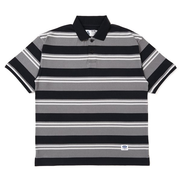 画像1: CHALLENGER/S/S BORDER POLO（GRAY/BLACK）［ボーダーポロ-25春夏］