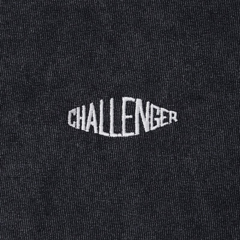 画像3: CHALLENGER/PIGMENT LOGO TEE（PEPPER BLACK）［ピグメント染め刺繍T-25春夏］