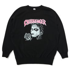 画像1: CHALLENGER/PUNK GIRL C/N SWEAT（BLACK）［クルーネックスウェット-25春夏］ (1)