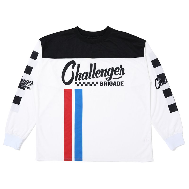 画像1: CHALLENGER/L/S RACING TEE（WHITE）［レーシング長袖T-25春夏］