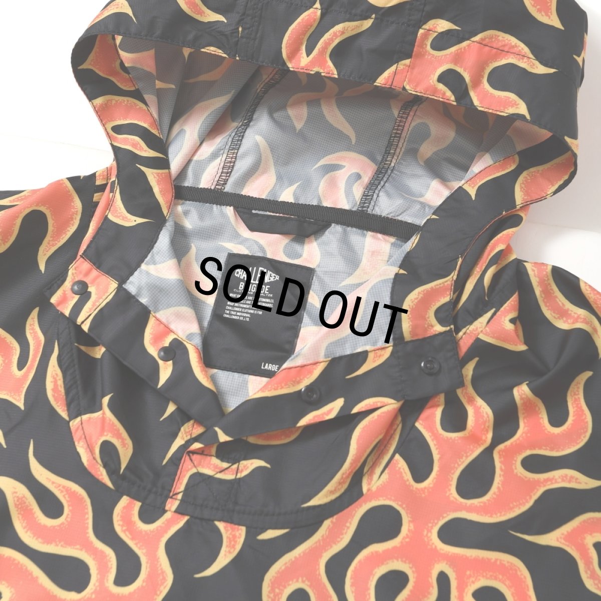 画像3: CHALLENGER/PACKABLE FIRE ANORAK（ORANGE/BLACK）［パッカブルファイヤーアノラック-25春夏］ (3)