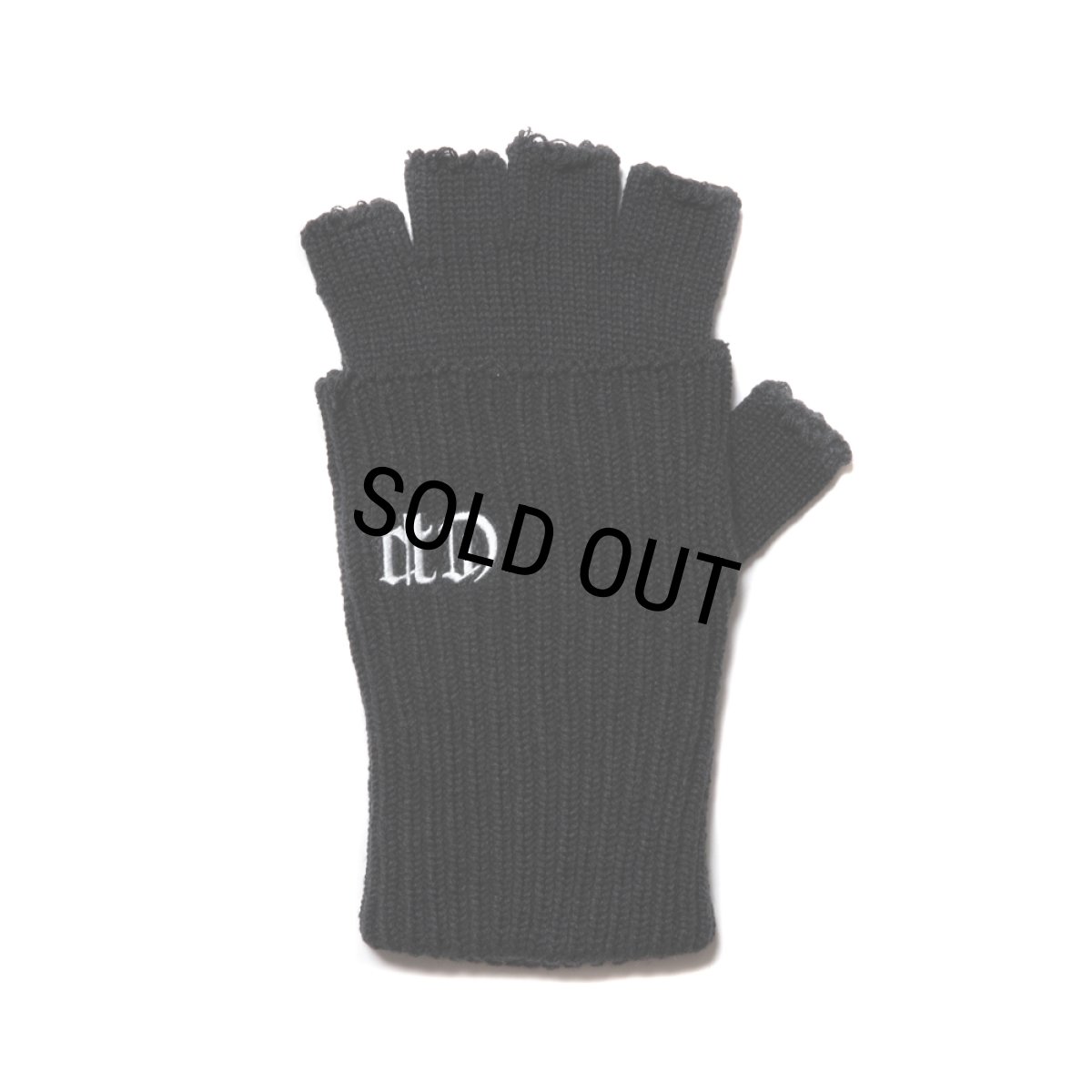 画像3: COOTIE PRODUCTIONS/Lowgauge Fingerless Knit Glove（Black）［フィンガーレスグローブ-24秋冬］ (3)