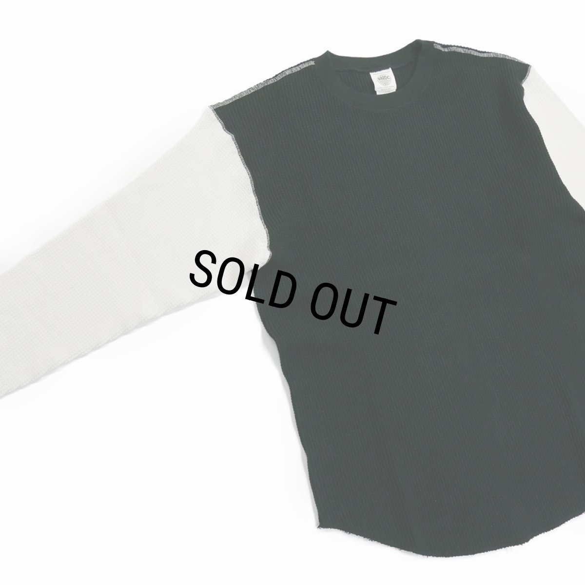 画像3: ROUGH AND RUGGED/ODD / WAFFLE（BLACK）［ワッフルサーマル8分袖-24秋冬］ (3)