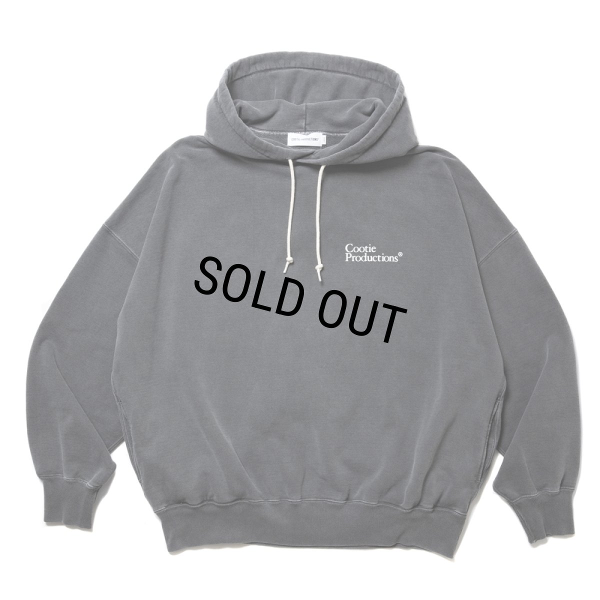 画像1: COOTIE PRODUCTIONS/Pigment Dyed Open End Yarn Sweat Hoodie（Black）［ピグメントダイスウェットフーディー-24秋冬］ (1)