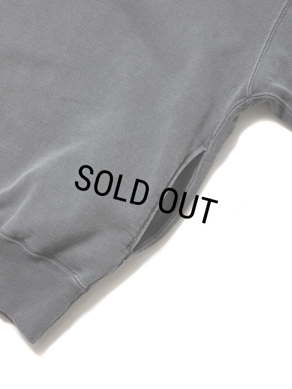 COOTIE PRODUCTIONS/Pigment Dyed Open End Yarn Sweat Crew（Black