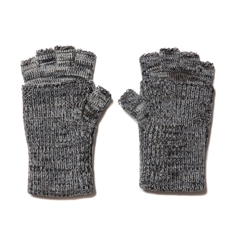 画像2: COOTIE PRODUCTIONS/Lowgauge Fingerless Knit Glove（Gray Mix）［ローゲージフィンガーレスニットグローブ-24秋冬］