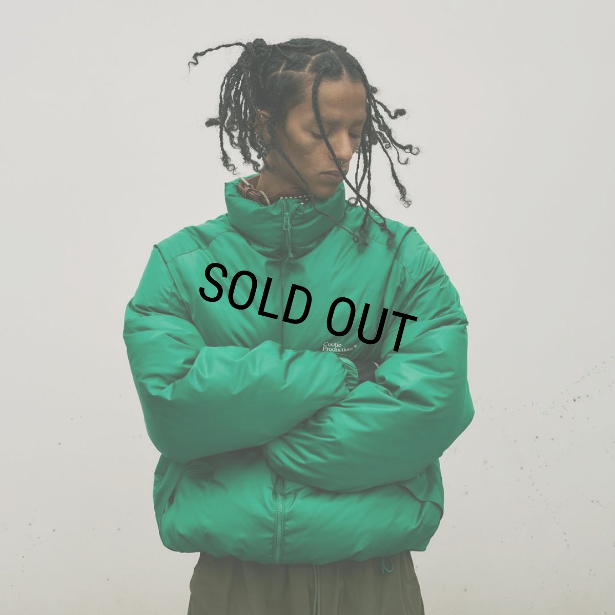 画像2: COOTIE PRODUCTIONS/Glossy Shell Down Jacket（Green）［グロッシーシェルダウンJKT-24秋冬］ (2)