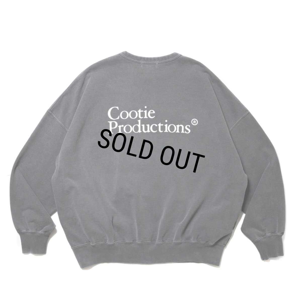 画像2: COOTIE PRODUCTIONS/Pigment Dyed Open End Yarn Sweat Crew（Black）［ピグメントダイスウェットクルー-24秋冬］ (2)