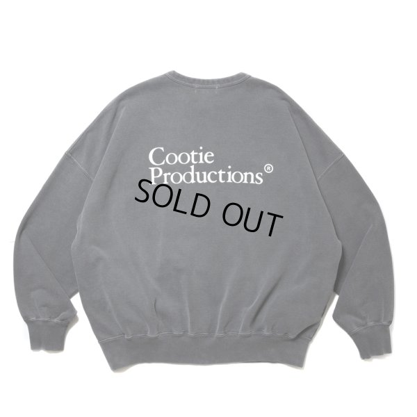 画像2: COOTIE PRODUCTIONS/Pigment Dyed Open End Yarn Sweat Crew（Black）［ピグメントダイスウェットクルー-24秋冬］