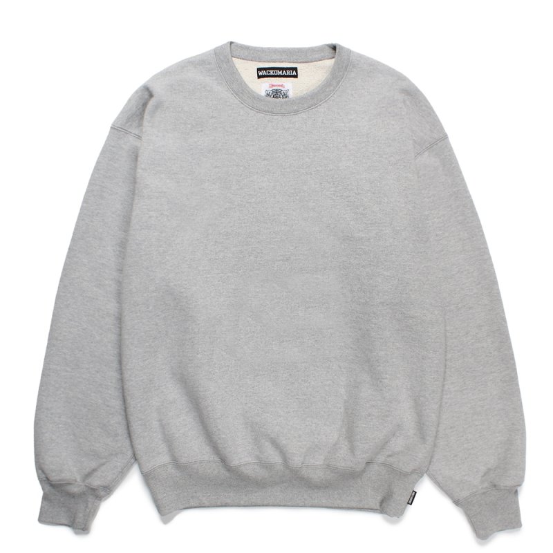 画像1: WACKO MARIA/WOLF'S HEAD / HEAVY WEIGHT SWEAT SHIRT（GRAY）［クルーネックスウェット-24秋冬］