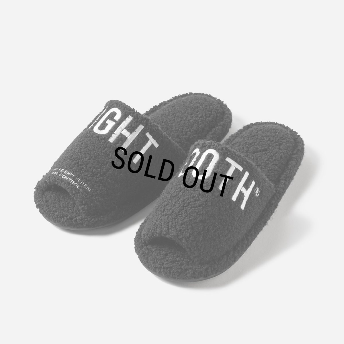 画像2: TIGHTBOOTH/LABEL LOGO BOA SANDAL（Black）［ルームボアサンダル-24秋冬］ (2)