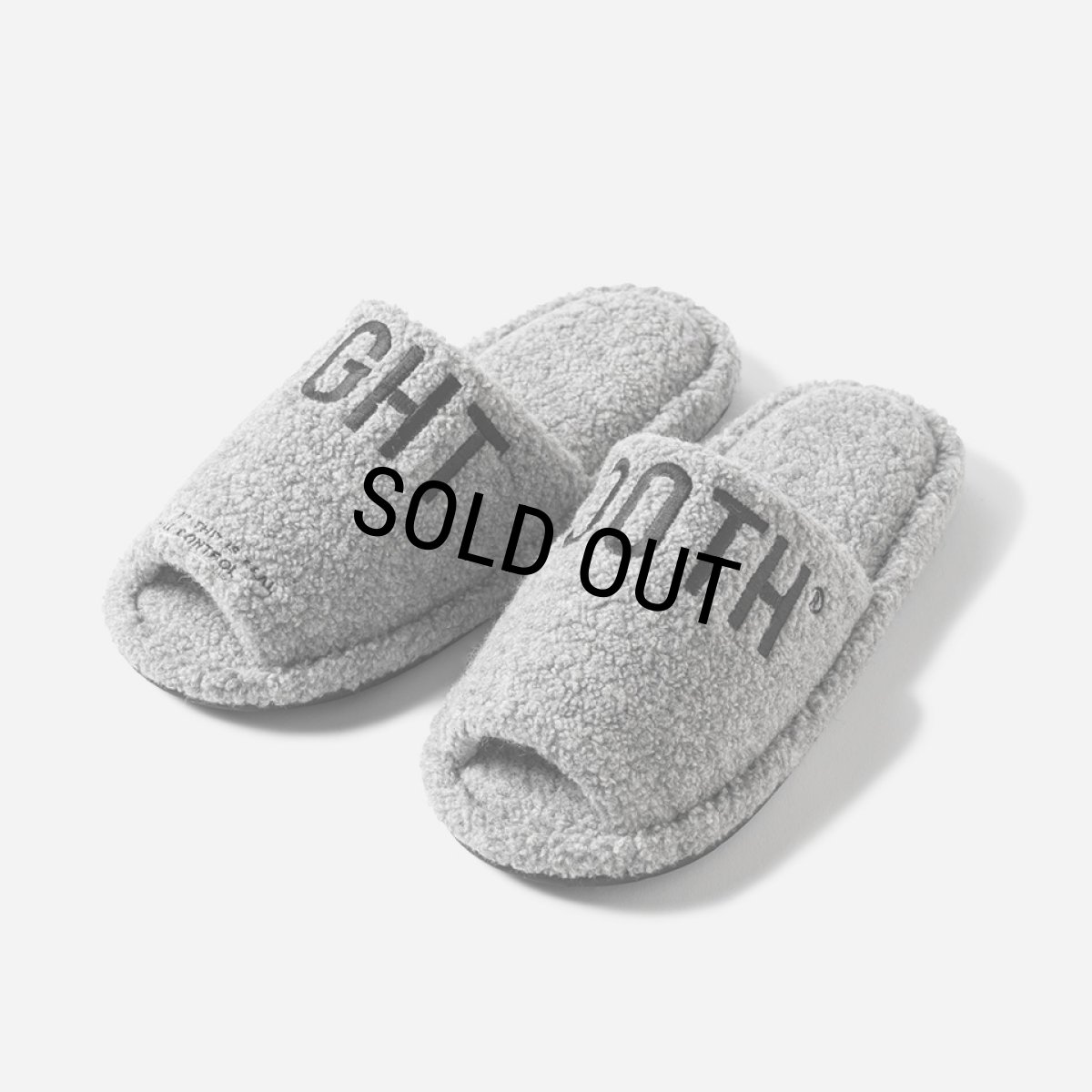 画像2: TIGHTBOOTH/LABEL LOGO BOA SANDAL（Grey）［ルームボアサンダル-24秋冬］ (2)