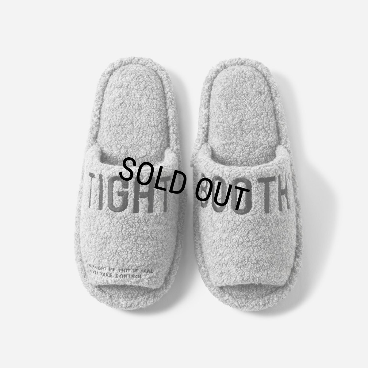 画像3: TIGHTBOOTH/LABEL LOGO BOA SANDAL（Grey）［ルームボアサンダル-24秋冬］ (3)