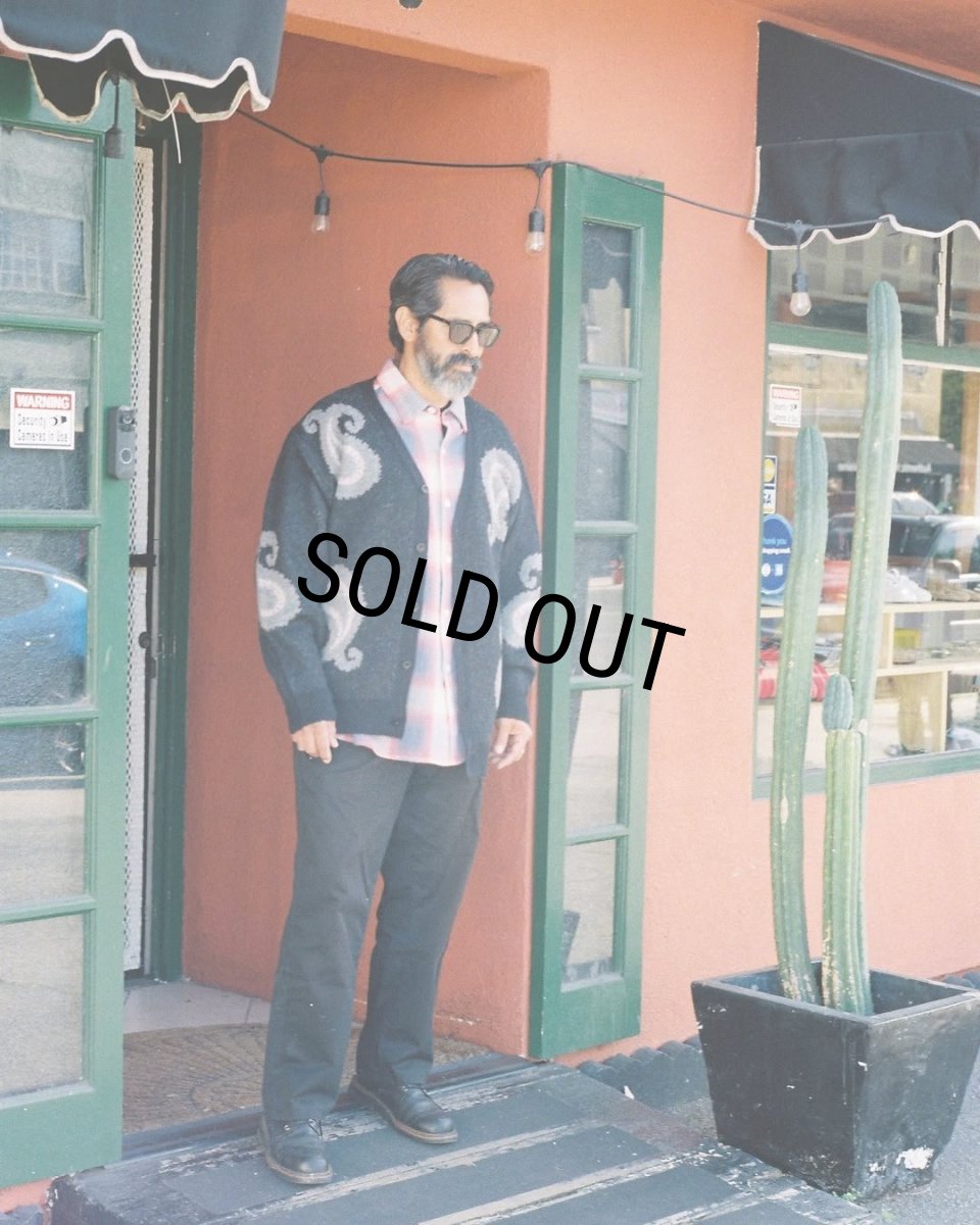 画像7: CHALLENGER/BIG PAISLEY CARDIGAN（OLIVE）［ビッグペイズリーカーディガン-24秋冬］ (7)