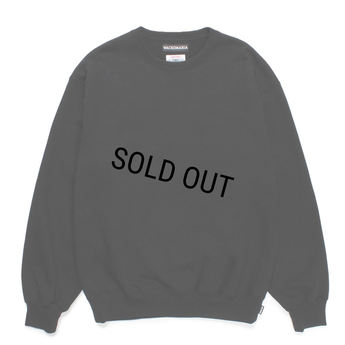 画像2: WACKO MARIA/WOLF'S HEAD / HEAVY WEIGHT SWEAT SHIRT（BLACK）［クルーネックスウェット-24秋冬］ (2)