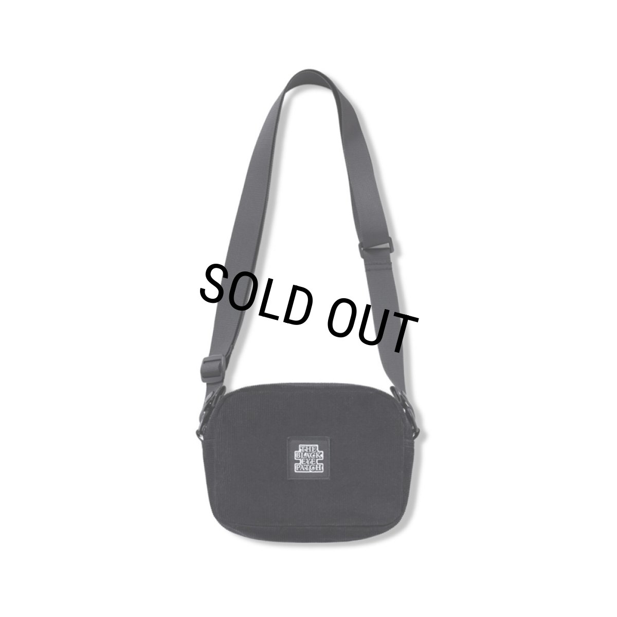 画像1: BlackEyePatch/OG LABEL CORDUROY SHOULDER BAG（BLACK） (1)
