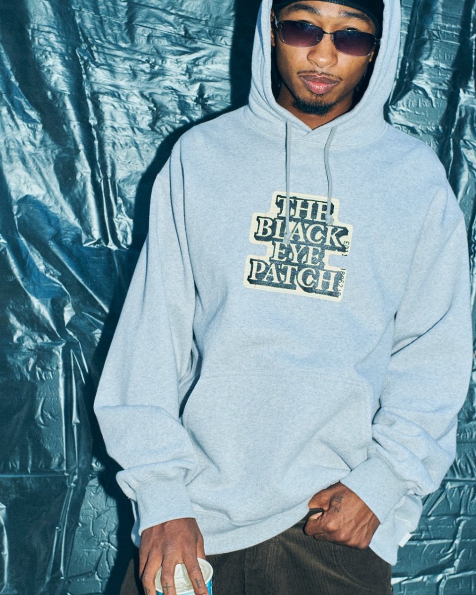 画像4: BlackEyePatch/NOTEPAD OG LABEL HOODIE(HEATHER GRAY) (4)