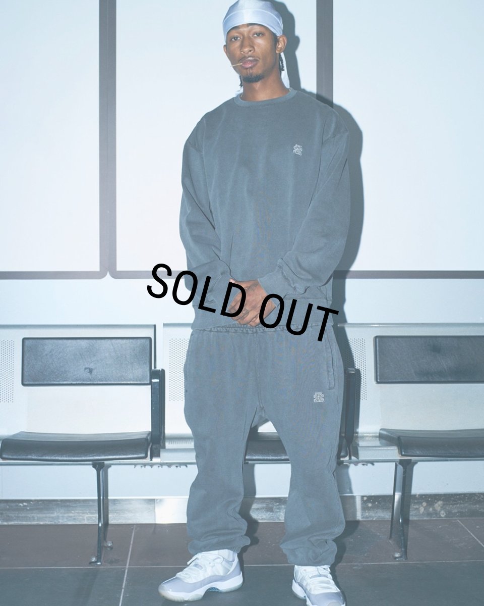 画像3: BlackEyePatch/SMALL OG LABEL PIGMENT DYDED SWEAT PANTS(BLACK) (3)