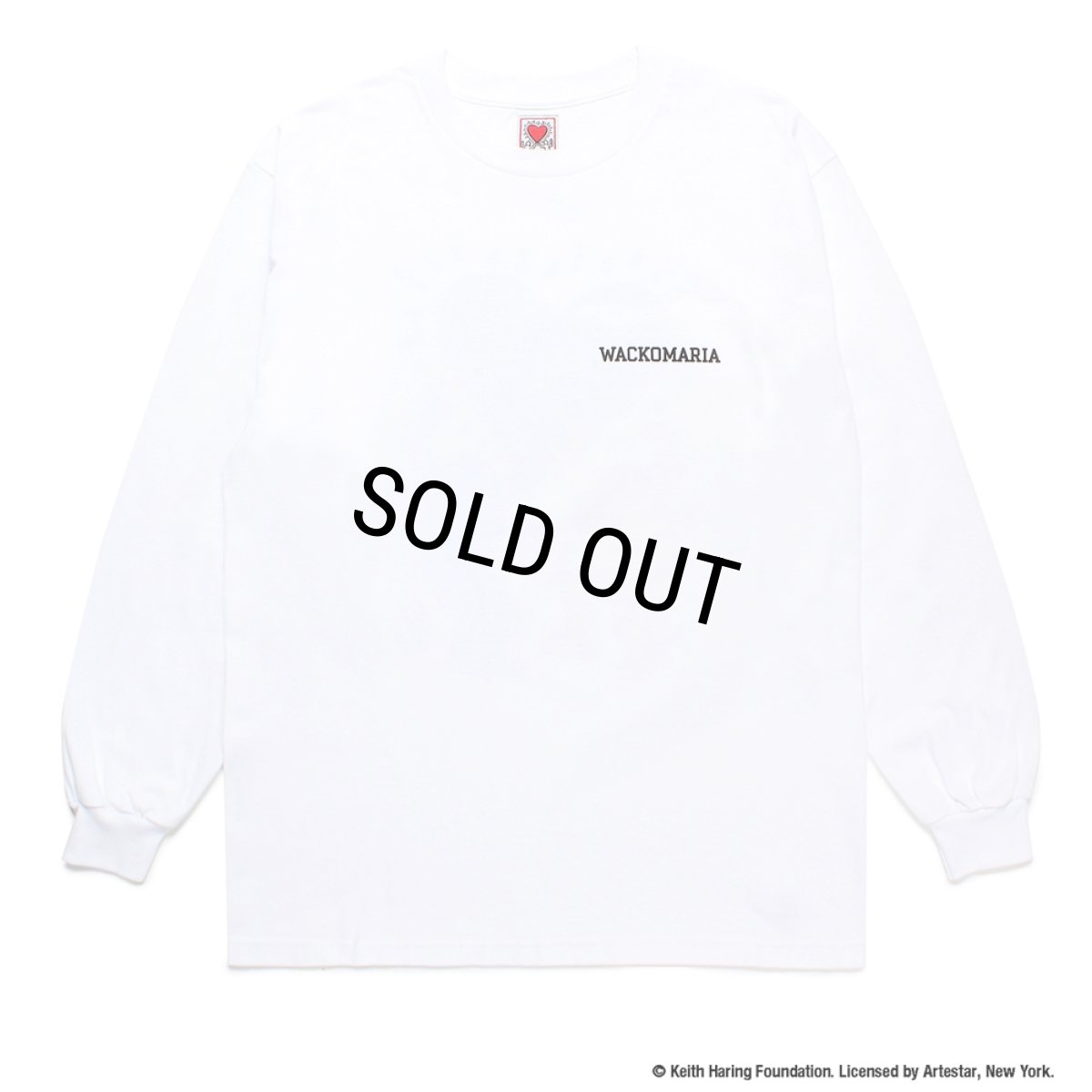 画像2: WACKO MARIA/KEITH HARING / LONG SLEEVE T-SHIRT（WHITE）［プリント長袖T-24秋冬］ (2)