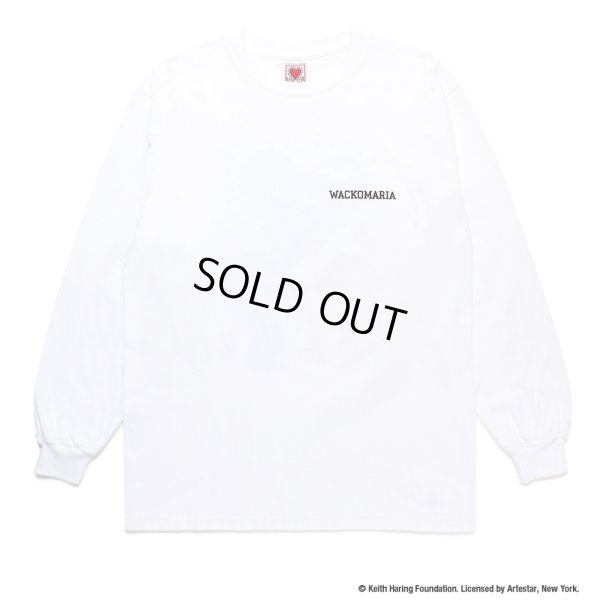 画像2: WACKO MARIA/KEITH HARING / LONG SLEEVE T-SHIRT（WHITE）［プリント長袖T-24秋冬］
