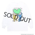 WACKO MARIA/KEITH HARING / LONG SLEEVE T-SHIRT（WHITE）［プリント長袖T-24秋冬］