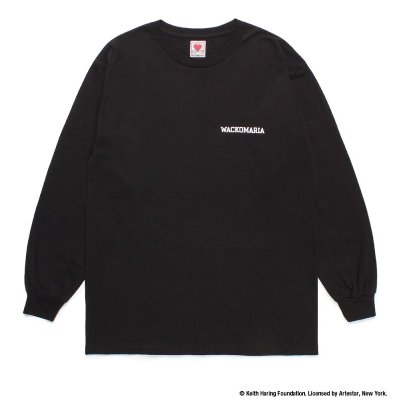 画像1: WACKO MARIA/KEITH HARING / LONG SLEEVE T-SHIRT（BLACK）［プリント長袖T-24秋冬］