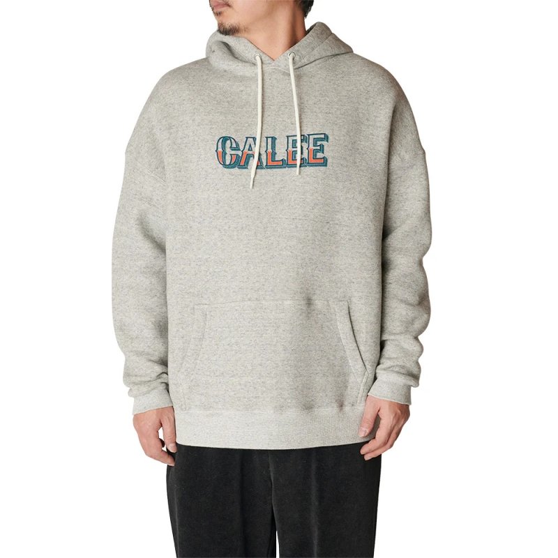 画像3: 【30%OFF】CALEE/L/C DROP PULLOVER HD（MIX GRAY）［プルオーバーパーカー-24秋冬］