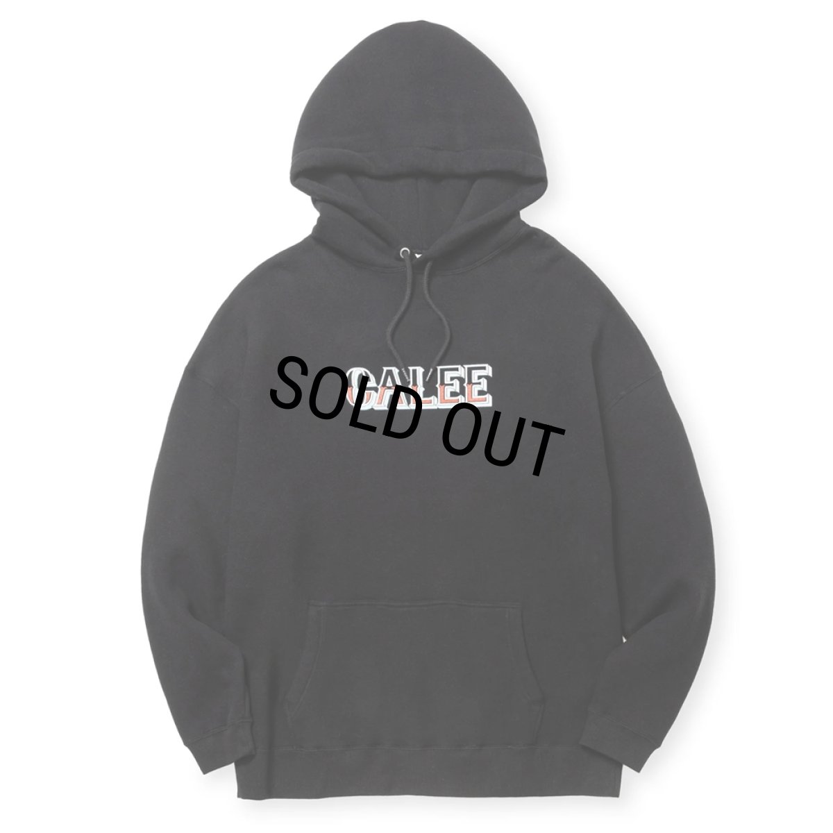 画像1: 【40％OFF】CALEE/L/C DROP PULLOVER HD（BLACK）［プルオーバーパーカー-24秋冬］ (1)