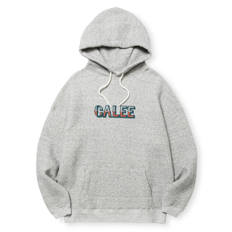 画像1: 【30%OFF】CALEE/L/C DROP PULLOVER HD（MIX GRAY）［プルオーバーパーカー-24秋冬］