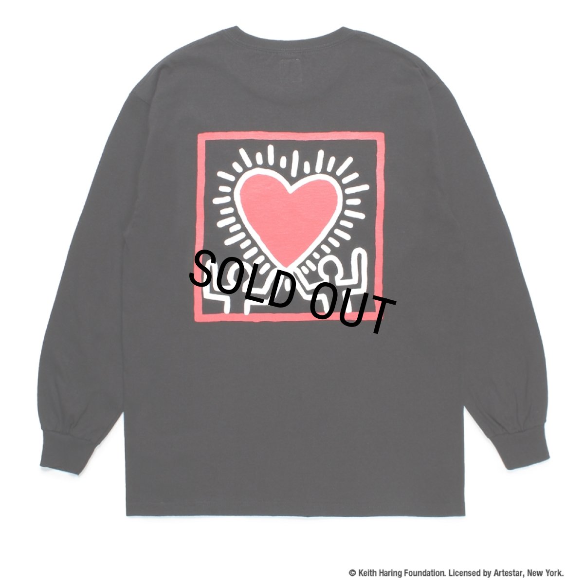 画像1: WACKO MARIA/KEITH HARING / LONG SLEEVE T-SHIRT（BLACK）［プリント長袖T-24秋冬］ (1)