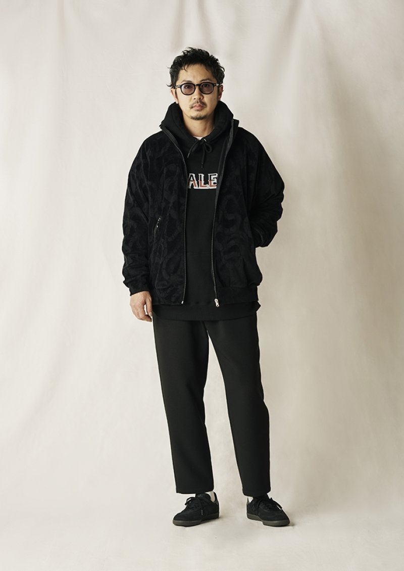 画像2: 【30％OFF】CALEE/L/C DROP PULLOVER HD（BLACK）［プルオーバーパーカー-24秋冬］