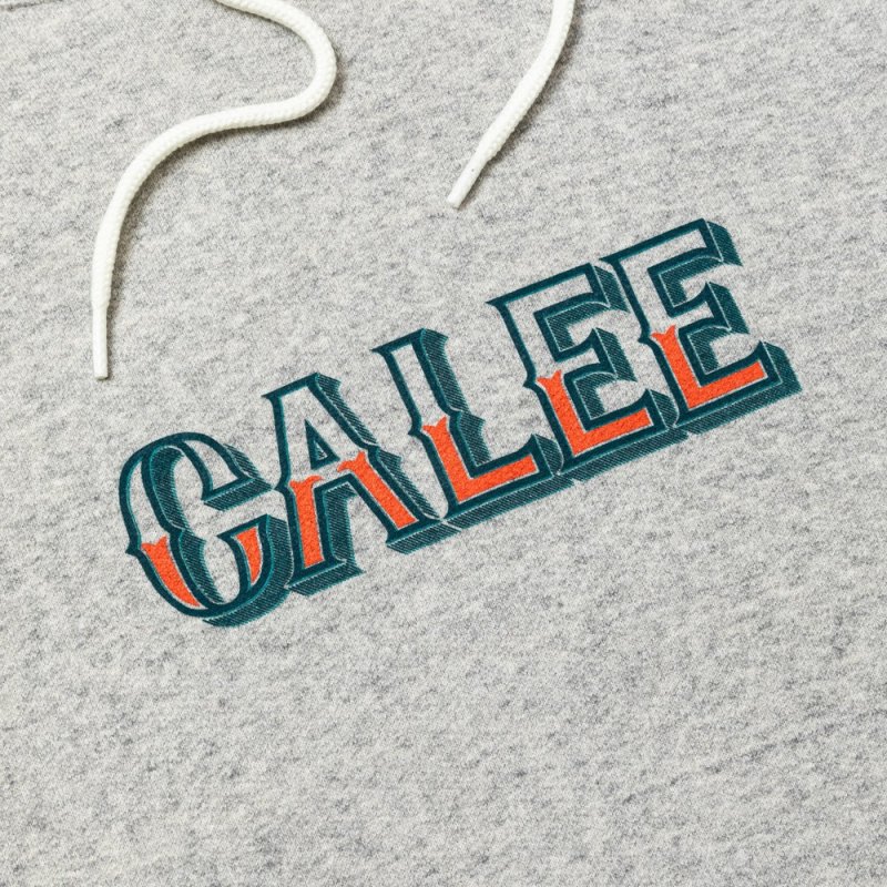画像2: 【30%OFF】CALEE/L/C DROP PULLOVER HD（MIX GRAY）［プルオーバーパーカー-24秋冬］