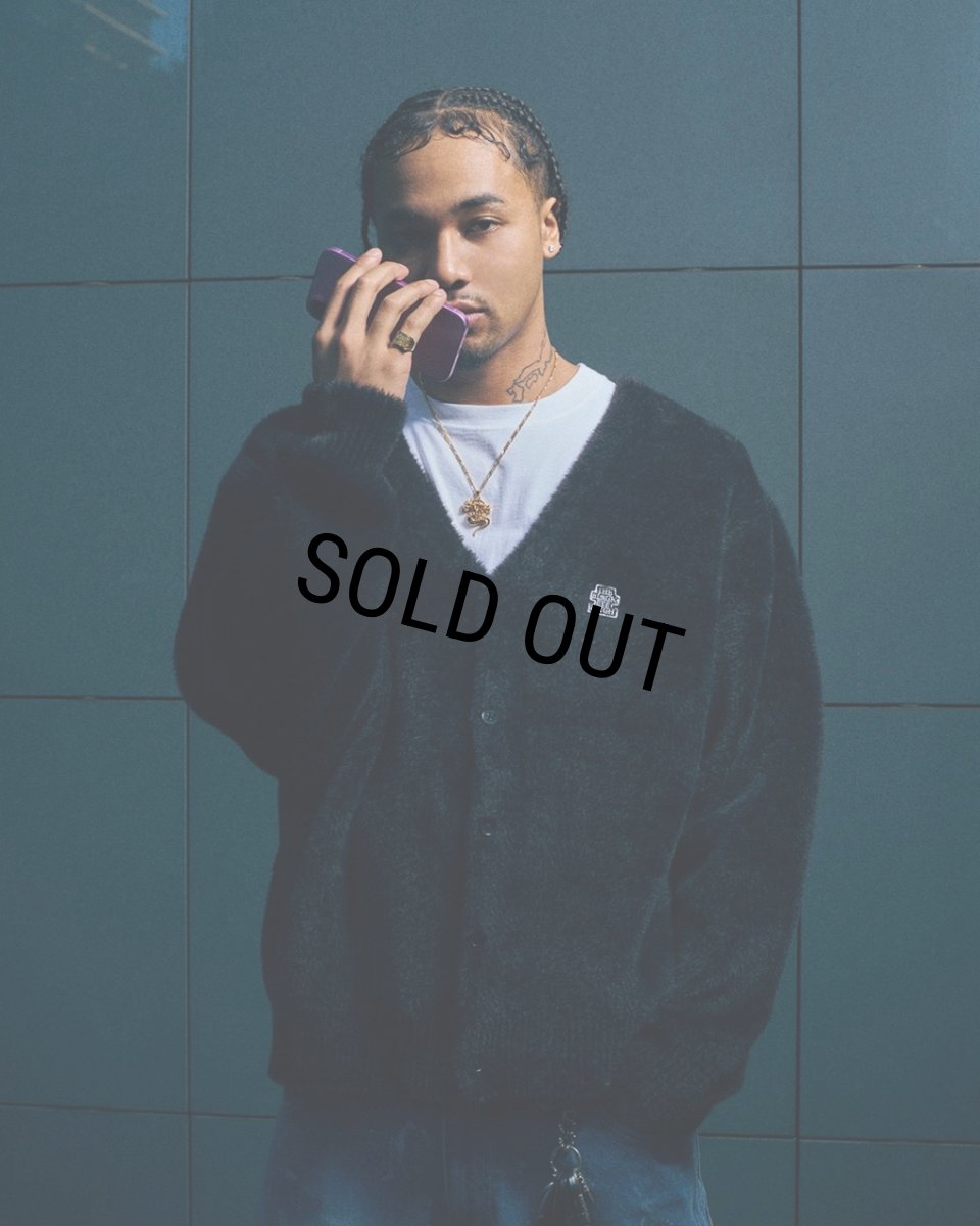 画像3: BlackEyePatch/OG LABEL SHAGGY CARDIGAN（BLACK） (3)