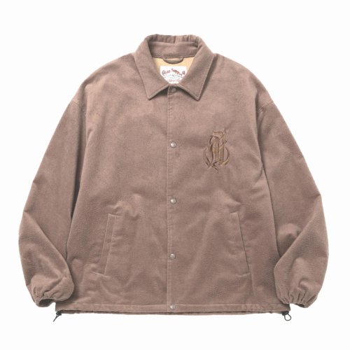 他の写真1: 【40%OFF】CALEE/C/S CAL NT LOGO OVER COACH JACKET（ASH BROWN）［コットンスウェードコーチJKT-24秋冬］