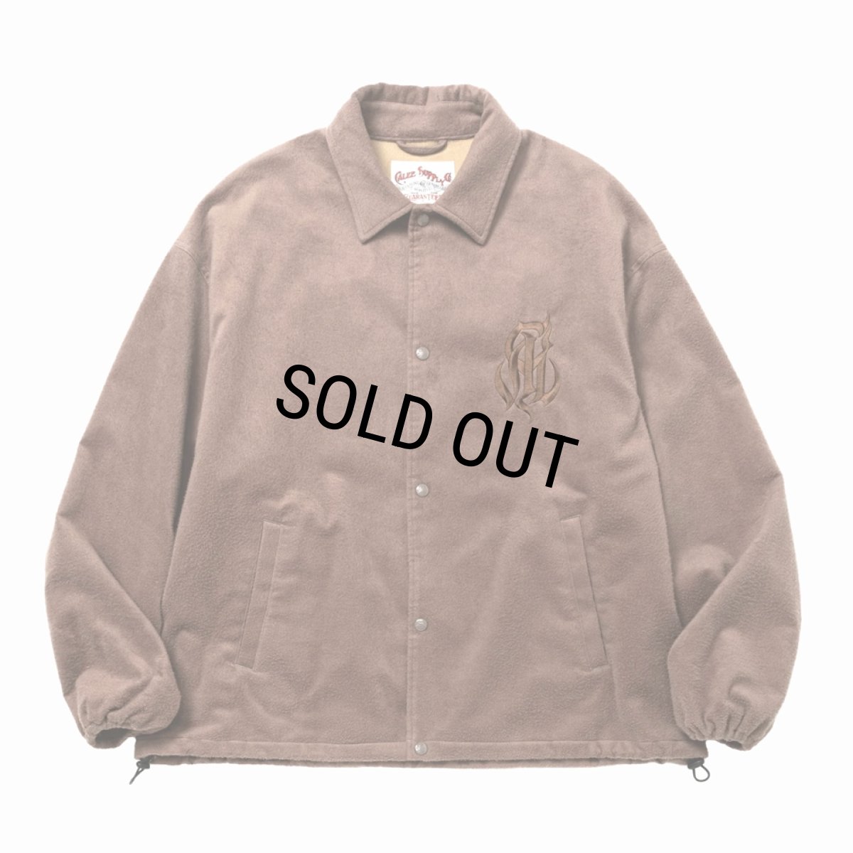 画像1: 【40%OFF】CALEE/C/S CAL NT LOGO OVER COACH JACKET（ASH BROWN）［コットンスウェードコーチJKT-24秋冬］ (1)