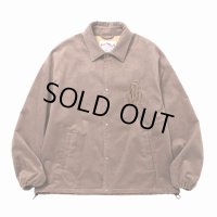 【40%OFF】CALEE/C/S CAL NT LOGO OVER COACH JACKET（ASH BROWN）［コットンスウェードコーチJKT-24秋冬］