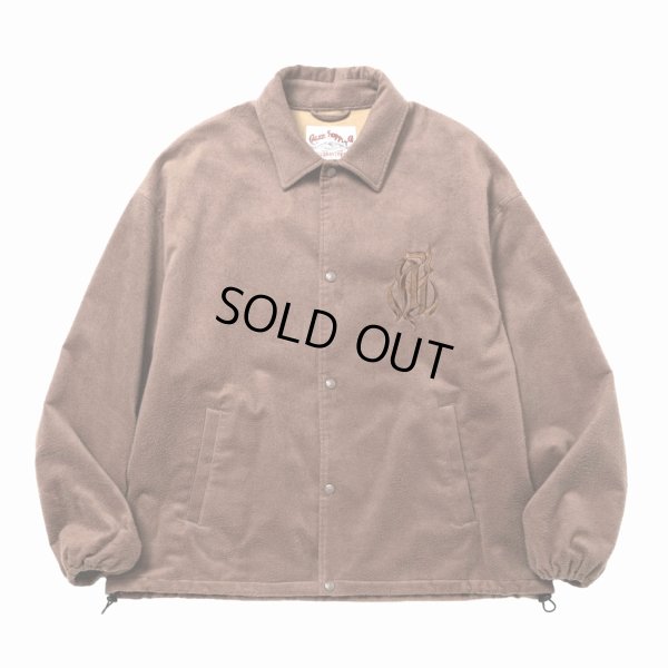 画像1: 【40%OFF】CALEE/C/S CAL NT LOGO OVER COACH JACKET（ASH BROWN）［コットンスウェードコーチJKT-24秋冬］