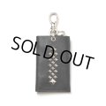 CALEE/STUDS LEATHER KEY CASE（BLACK）［キーケース-24秋冬］