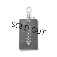 CALEE/STUDS LEATHER KEY CASE（BLACK）［キーケース-24秋冬］