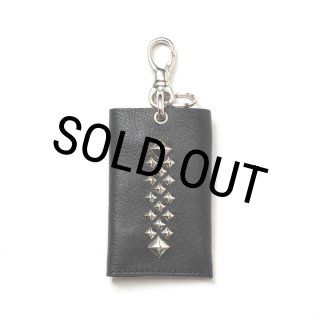 calee スタッズ　キーホルダー　キーケース CALEE/STUDS LEATHER KEY CASE（BLACK）［キーケース-24秋冬］ - JONAS
